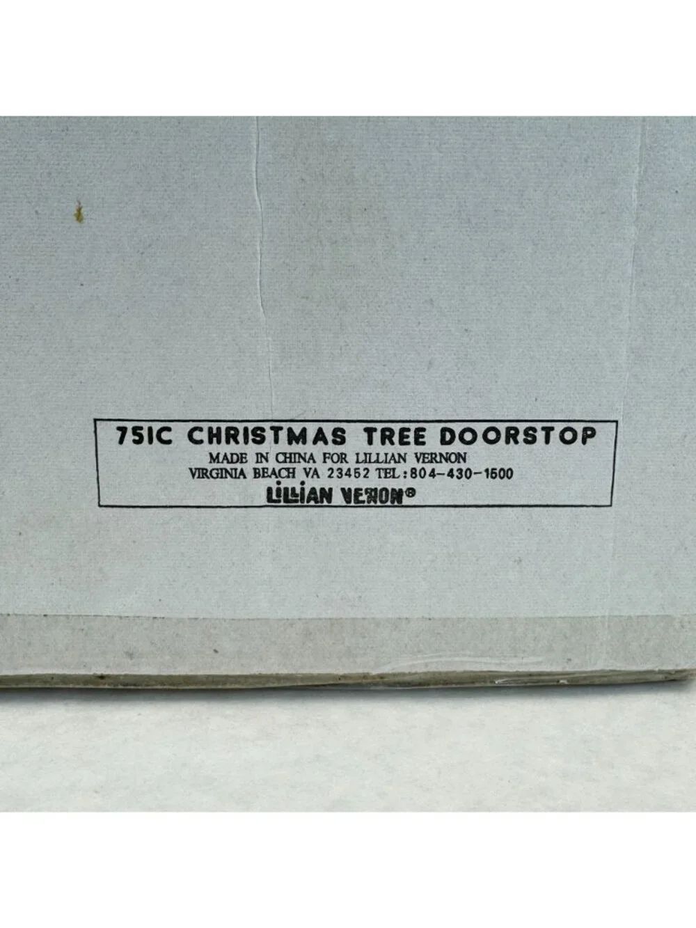Vintage Lillian Vernon Christmas Tree Cast Iron Doorstop 7.5